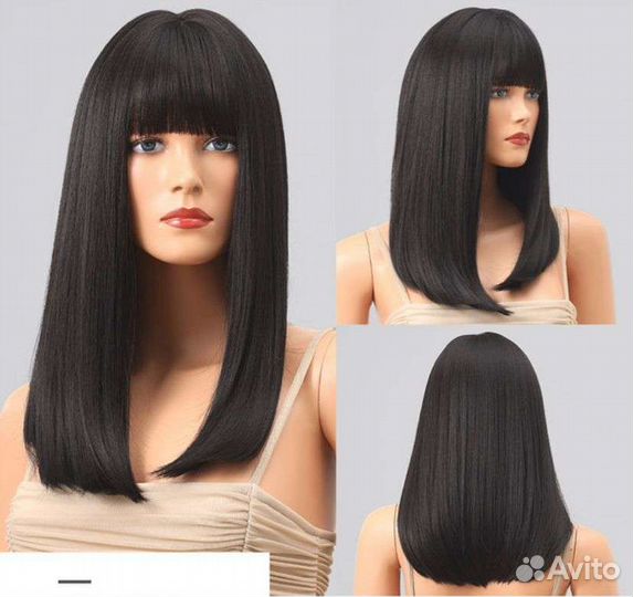 Парик черный новый