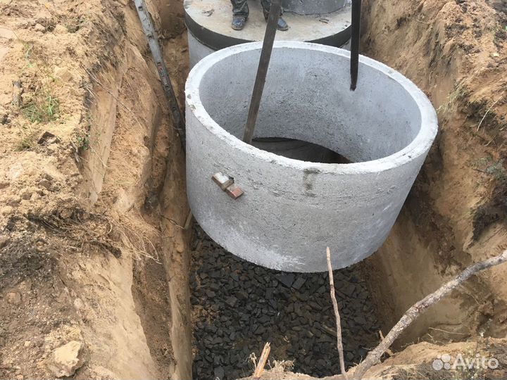 Септик двух камерный переливной