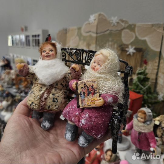 Елочные игрушки из ваты