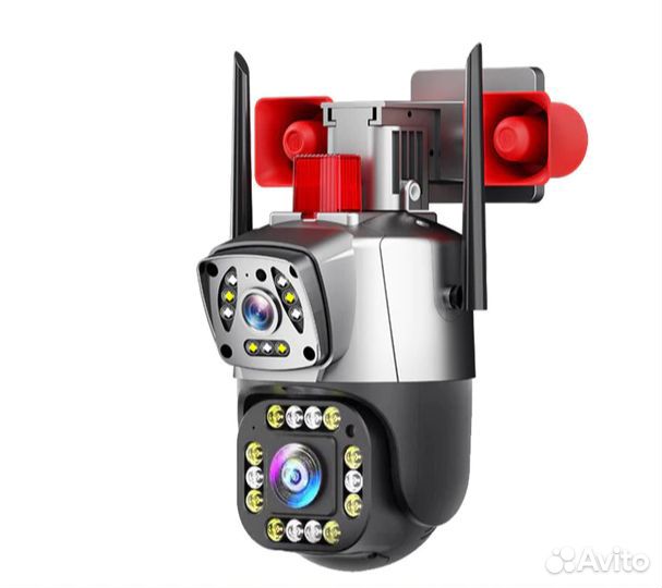 Уличная ip-Камера с двойным объективом, 4 мп, 8 Мп