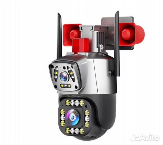 Уличная ip-Камера с двойным объективом, 4 мп, 8 Мп