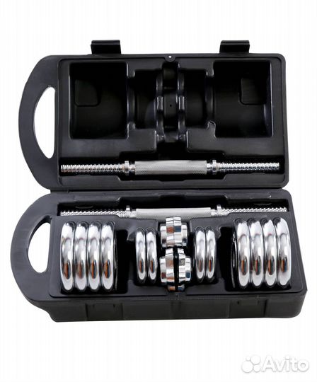 Гантели разборные 2х7,5 кг хромированные