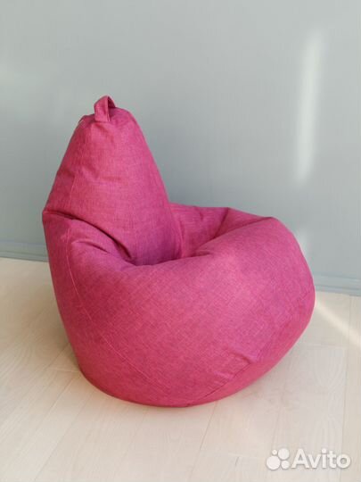 Кресло Мешок Груша Розовая Рогожка (XL, Классическ