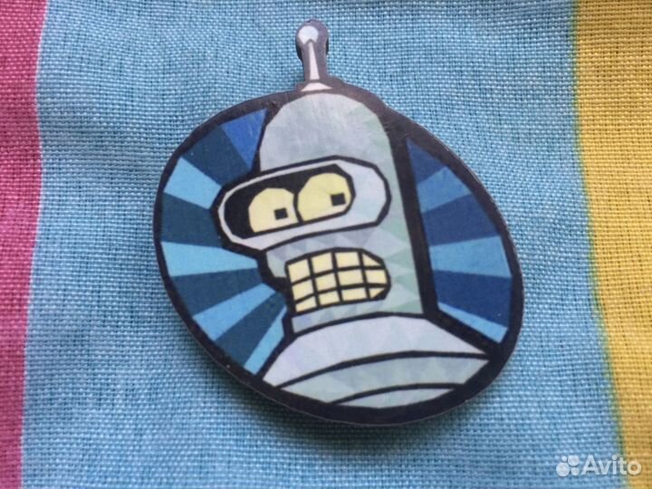 Уникальный деревянный значок Бендер Футурама