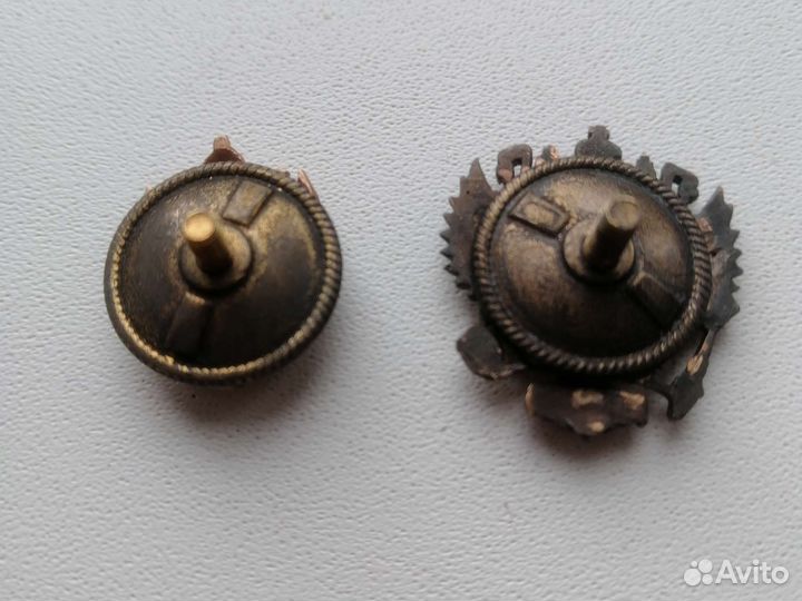 Знак Герб России на винте, лацканный, латунь,29*25