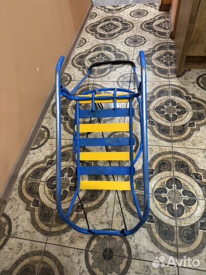 Санки детские с ручкой