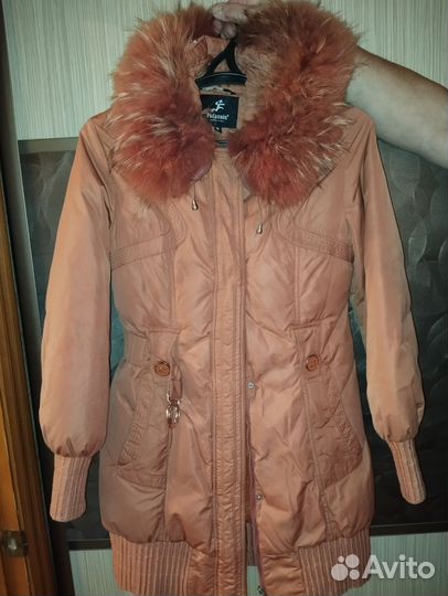 Пальто пуховик женское зимнее 44 46