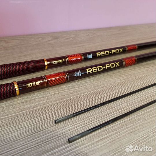 Удочка телескопическая 6,3 м легкая. Red-fox