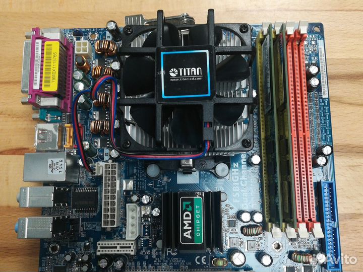 Мат плата AsRock + Проц AMD Athlon 64 X2 4200