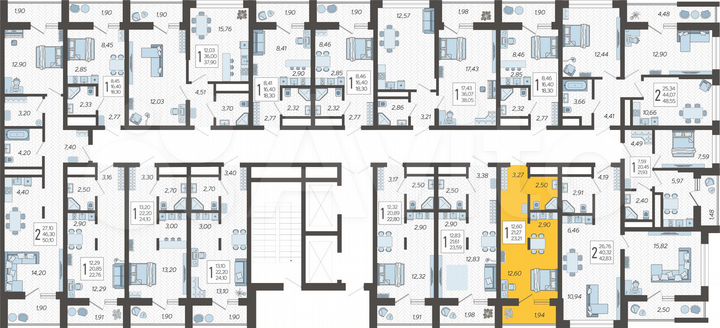Квартира-студия, 23,2 м², 9/19 эт.