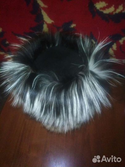 Шапка из меха чернобурки