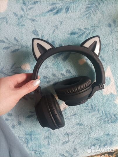 Беспроводные наушники cat ear headphones