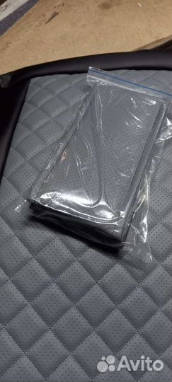 Чехлы Кия Спектра серая экокожа ромб до верха