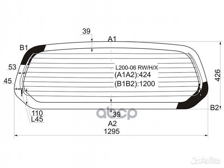 Стекло заднее (Цвет зеленый/ Обогрев/ Все типы