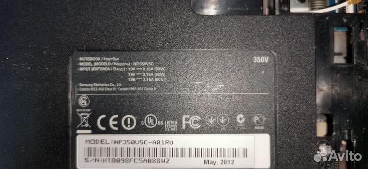 Ноутбук samsung np350v5c