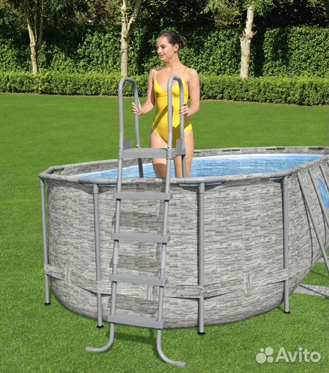 Лестница для бассейнов до 132 см с платформой