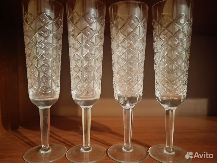 Хрустальные фужеры бокалы разные