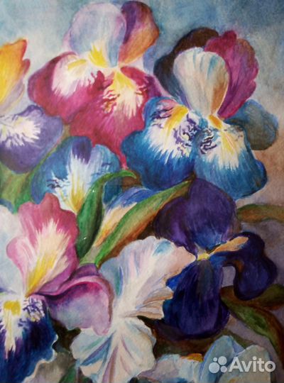Картина с ирисами
