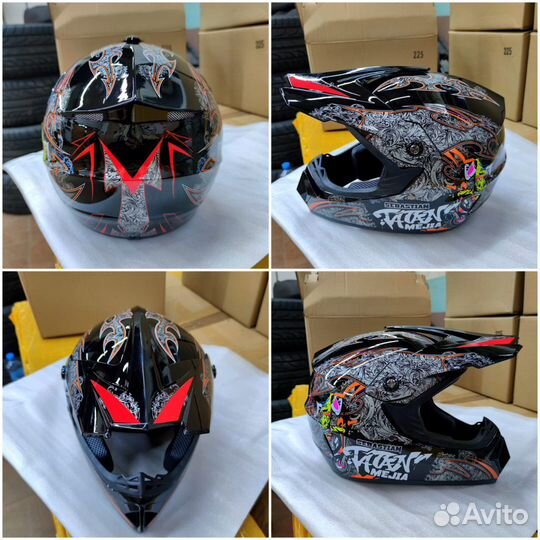 Детский шлем защитный для мотоцикла, квадроцикла