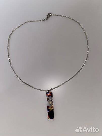 Подвеска с цепочкой из бисера (муранское стекло)