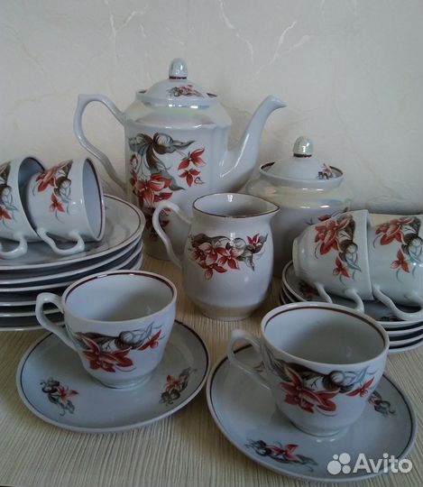 Кофейный сервиз,ссср,новый, Барановка, 21шт,фарфор