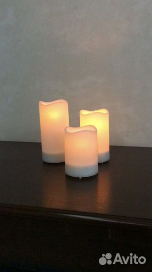 Набор декоративных свечей, имитация огня