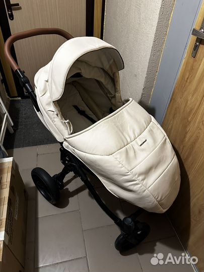 Коляска 3 в 1 Bebetto Luca PRO (100% экокожа)