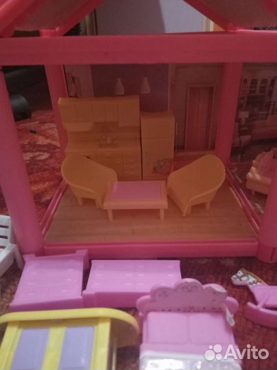 Кукольный домик с мебелью большой