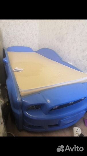 Кровать машинка с матрасом