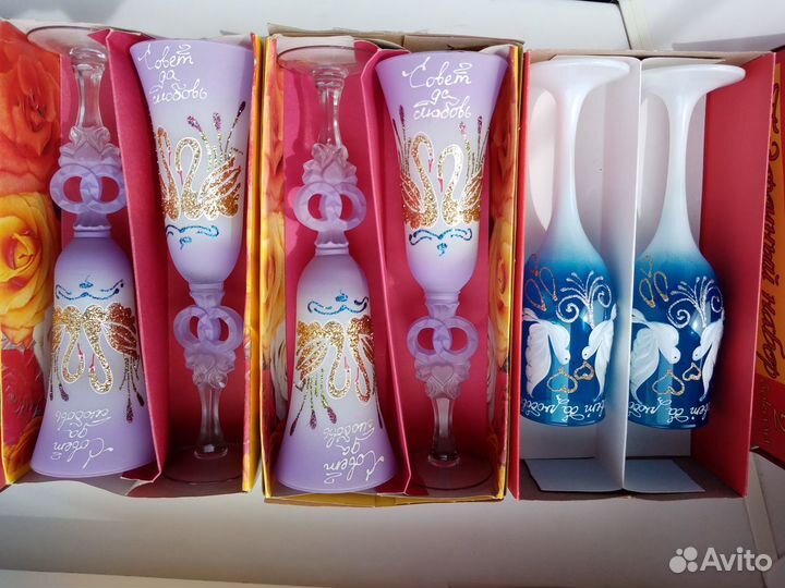 Бокалы для шампанского свадебные