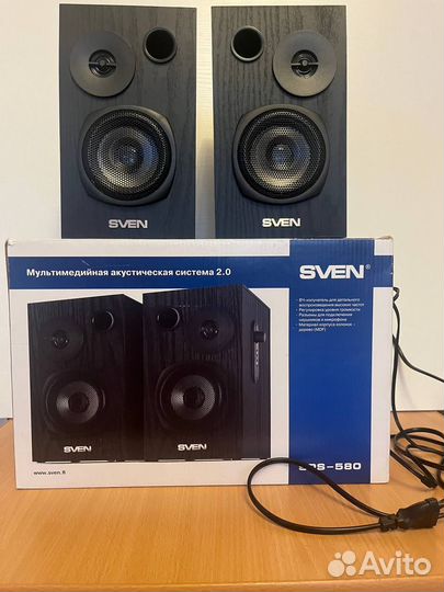 Колонки Sven SPS-580, Полочная акустика Свен 2.0