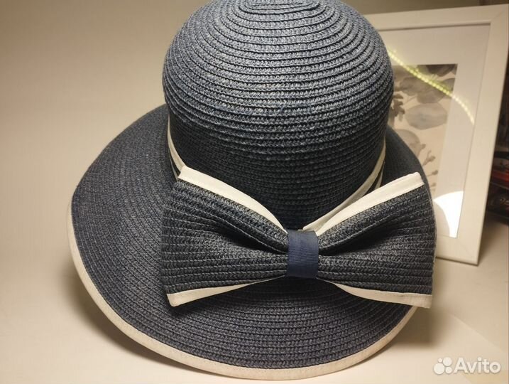 Соломенная шляпа с элегантным бантом 57-58
