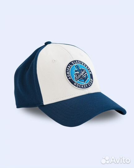 Бейсболка хк Адмирал (ретро) белая с синим
