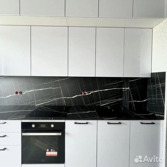 Прямая кухня с мдф фасадами