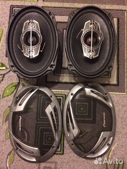 Акустика Pioneer TS-A6924I, усилитель sony XM-SD14