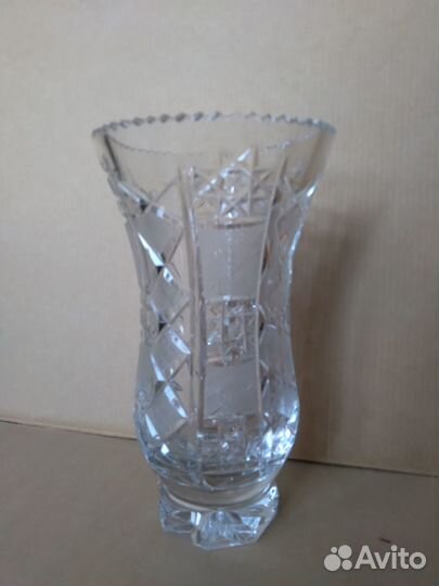 Ваза для цветов хрустальная Чехия