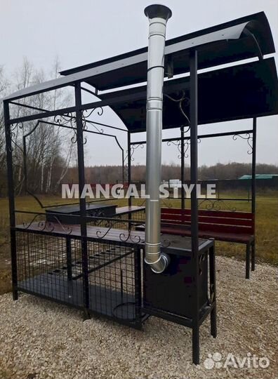 Мангал с крышей