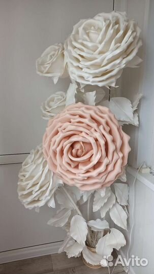 Торшер роза из изолона