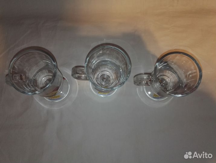 Бокалы с ручкой для глинтвейна (грога), 3шт, новые