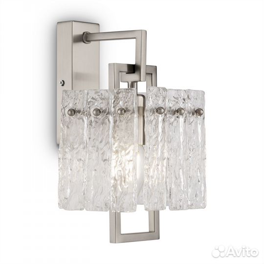 Бра настенный металлический со стеклом