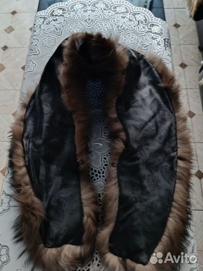 Меховой воротник чернобурка