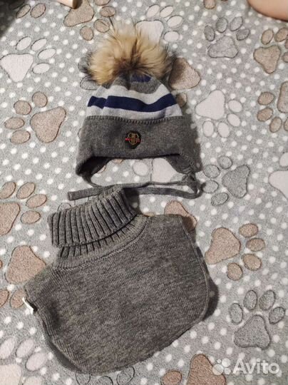 Комплект шапка и шарф для мальчика