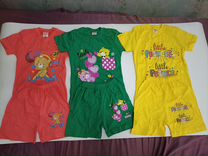 Новые футболка + шорты, девочка 3-4 года (98-104)