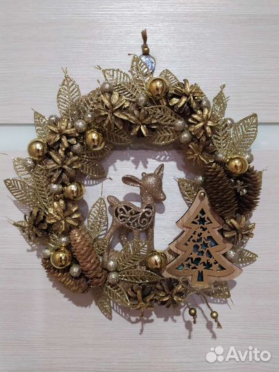 Новогодний венок на дверь