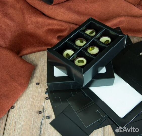 Коробочки для конфет черные