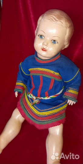 Антикварная кукла пупс Финляндия