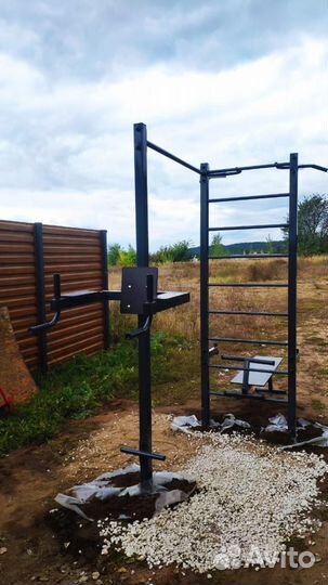 Турник уличный с тренажером 6в1