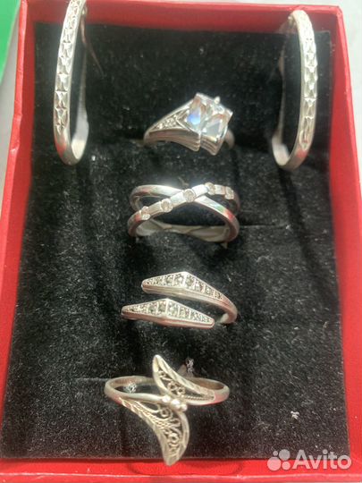 Серьги и кольца серебро 925 проба