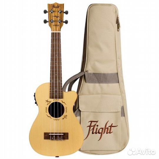 Электроукулеле концерт Flight DUC328 CEQ SP/ZEB