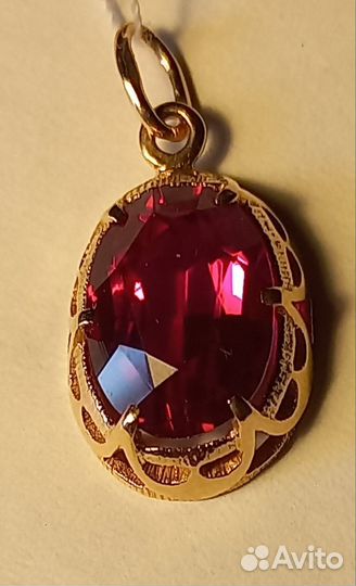 Золотое кольцо и кулон подвес 583 СССР